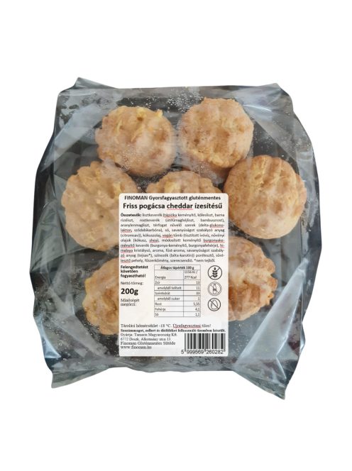 Gluténmentes gyorsfagyasztott vegán cheddar sajtos pogácsa 200 g